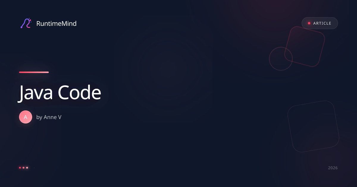 Java Code | RuntimeMind